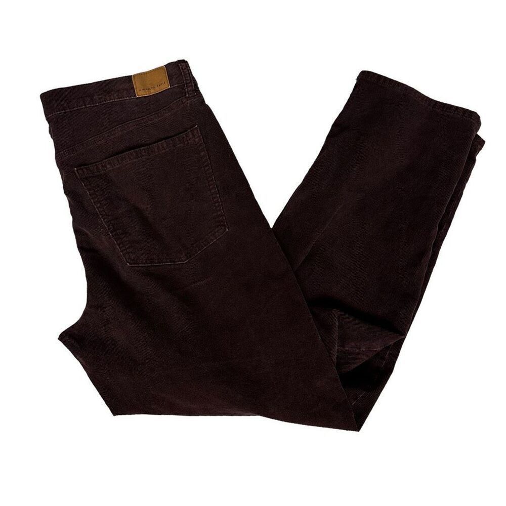 AE Stretch Corduroy Womens '90s Straight Pant size 16 Brown